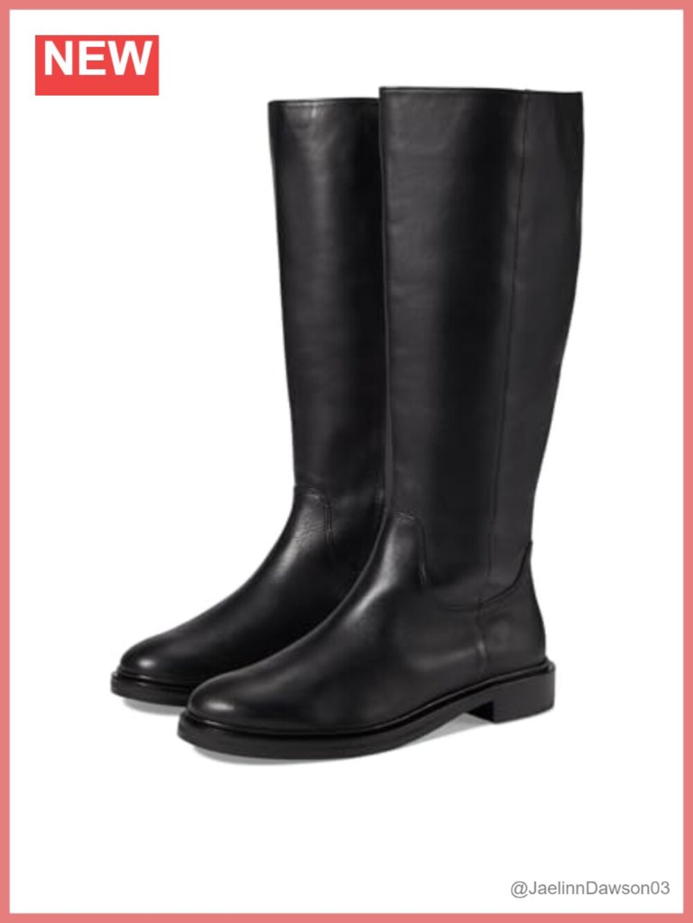 Madewell Drumgold Boots Women Extended Calf Leather Inside Zipper Round Toe